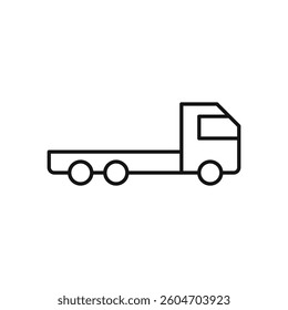 Truck container empty icon isolated. simple vector icon on white background