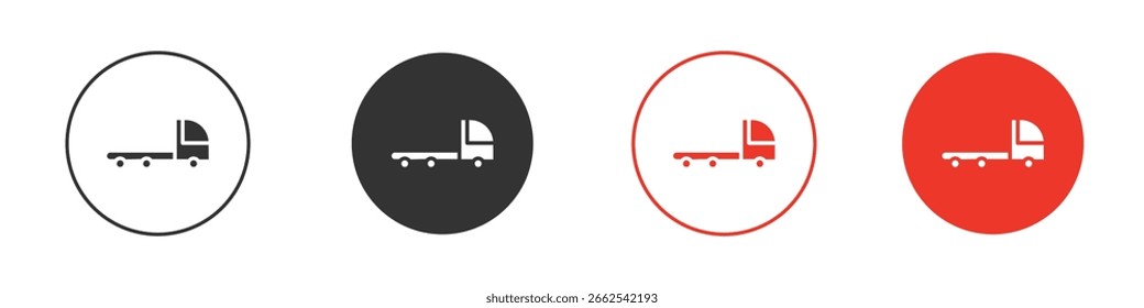LKW Container leeres Symbol für Logo, Vektorsymbol für Design