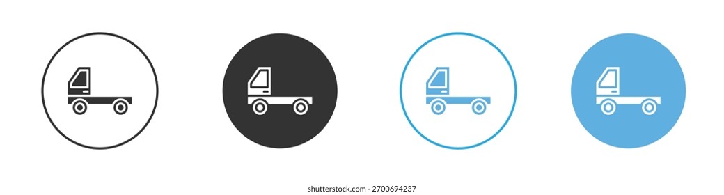 Truck container empty icon Logo Template Design set