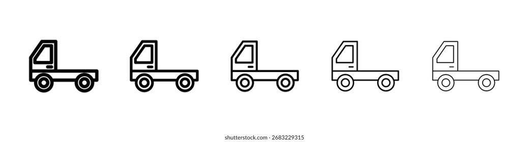 Truck container empty icon for mobile concept and web design.
