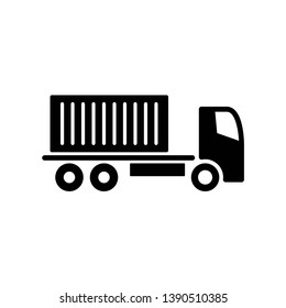 truck, container icon vector template