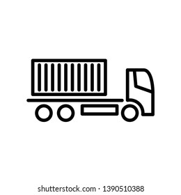 truck, container icon vector template