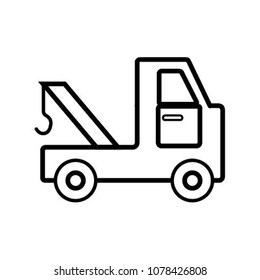 Truck with crane icon