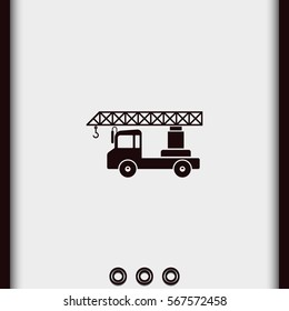 Truck crane icon.