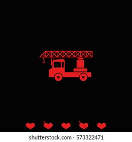 Truck crane icon.