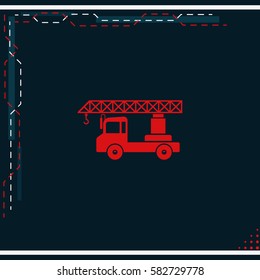 Truck crane icon.