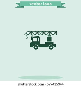 Truck crane icon.