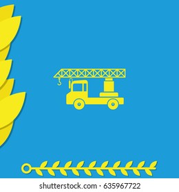 Truck crane icon.