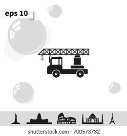 Truck crane icon.