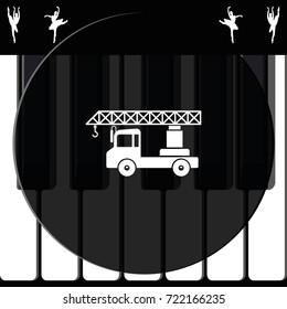 Truck crane icon.