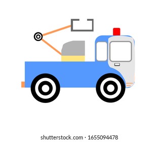 Truck crane icon , boom lift car icon
