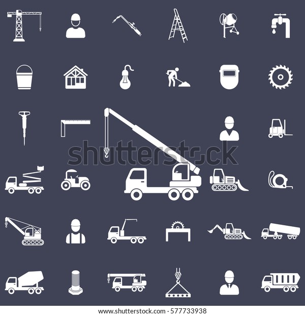 truck crane icon. Construction icons universal set\
for web and mobile