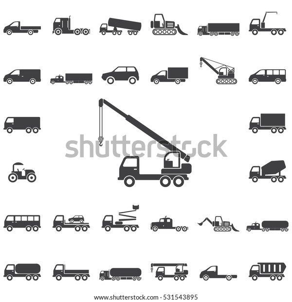 truck crane icon. Transport icons universal set\
for web and mobile
