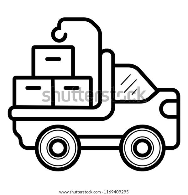 truck crane icon Vector\
Illustration