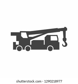 Truck Crane icon Vector. For web logo design