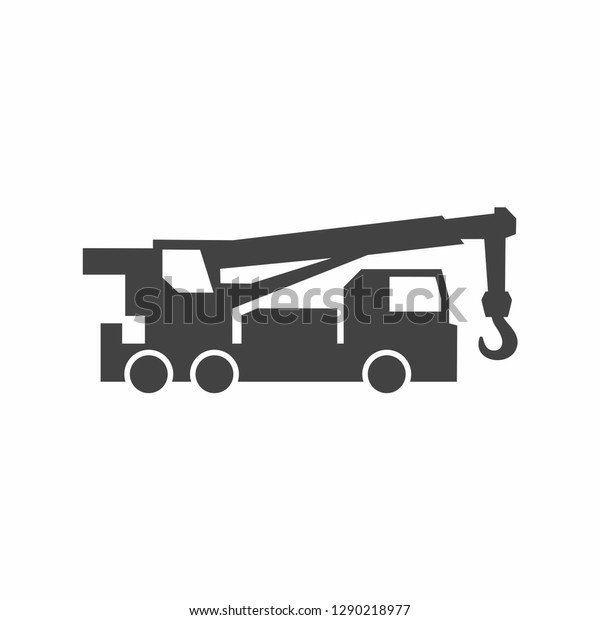 Truck Crane icon\
Vector. For web logo\
design