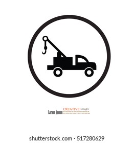 truck crane icon.vector illustration.