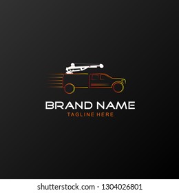 Truck Crane Outline Abstract Creative Industrial Business Logo