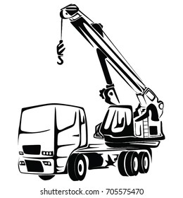 TRUCK CRANE VECTOR