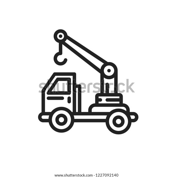 truck crane vector icon\
