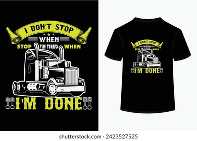 Truck creative typography vector art