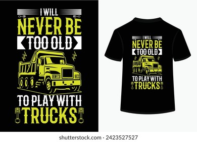 Truck creative typography vector art