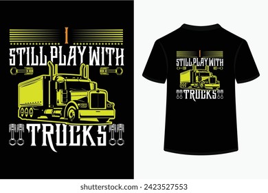 Truck creative typography vector art