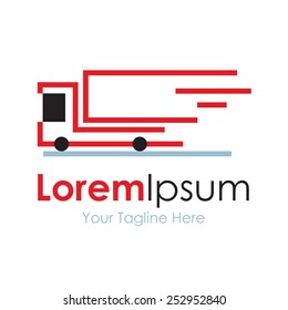 Truck cute appealing simple vehicle business icon logo