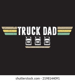 diseño de camiones papá, vehículo de camiones padre vector con efecto grunge,imagen de clip vintage de camiones papá. Plantilla para tarjeta, afiche, banner, imprimir para camiseta ,pin,logo,placa, ilustración,clip art, pegatina