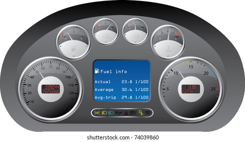 Truck Dashboard Design With Gauges