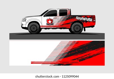 truck decal design vector. abstract background for vehicle vinyl wrap