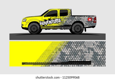 truck decal design vector. abstract background for vehicle vinyl wrap