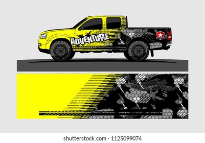 truck decal design vector. abstract background for vehicle vinyl wrap