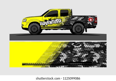 truck decal design vector. abstract background for vehicle vinyl wrap