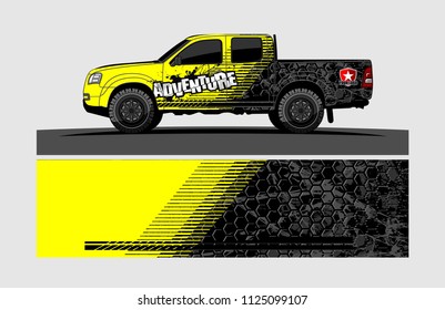 truck decal design vector. abstract background for vehicle vinyl wrap