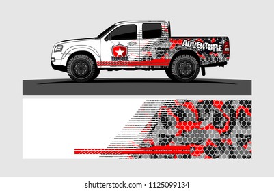 truck decal design vector. abstract background for vehicle vinyl wrap