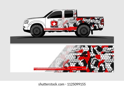 truck decal design vector. abstract background for vehicle vinyl wrap