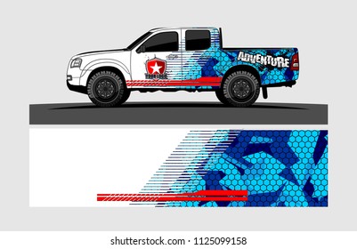 truck decal design vector. abstract background for vehicle vinyl wrap