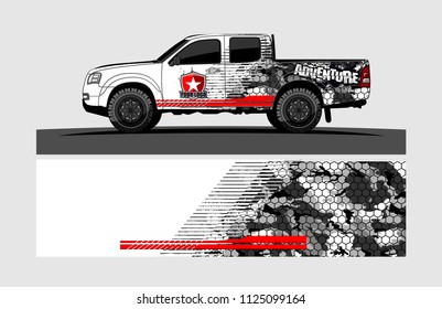 truck decal design vector. abstract background for vehicle vinyl wrap