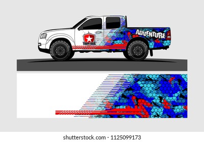 truck decal design vector. abstract background for vehicle vinyl wrap