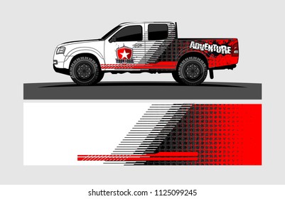 truck decal design vector. abstract background for vehicle vinyl wrap