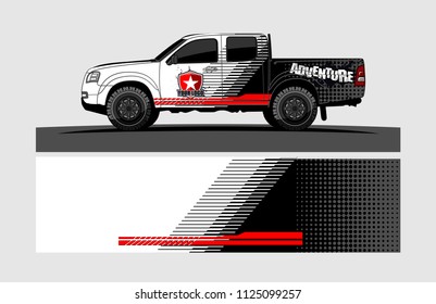 truck decal design vector. abstract background for vehicle vinyl wrap