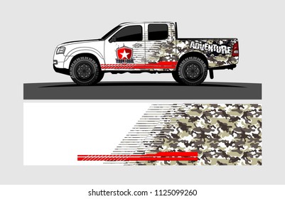 truck decal design vector. abstract background for vehicle vinyl wrap
