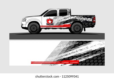 truck decal design vector. abstract background for vehicle vinyl wrap