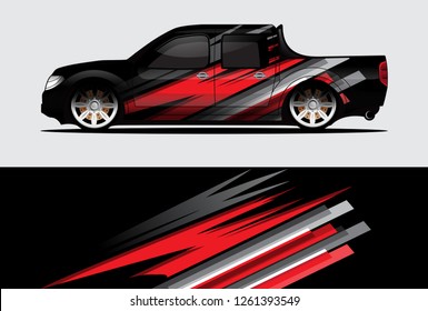 Truck Decal Graphic Wrap Vector, Background Abstract Pattern 