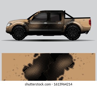 truck decal graphic wrap vector, abstract background