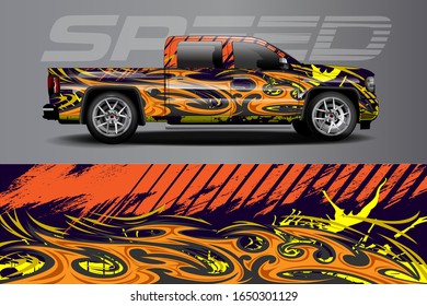 vector de ajuste gráfico de decal de coche, fondo abstracto