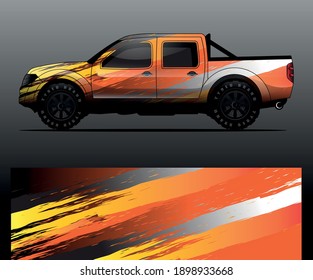 Truck Decal Graphic Wrap Vector, Abstract Background