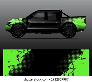 Truck Decal Graphic Wrap Vector, Abstract Background