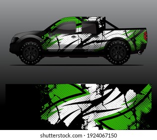 Truck Decal Graphic Wrap Vector, Abstract Background